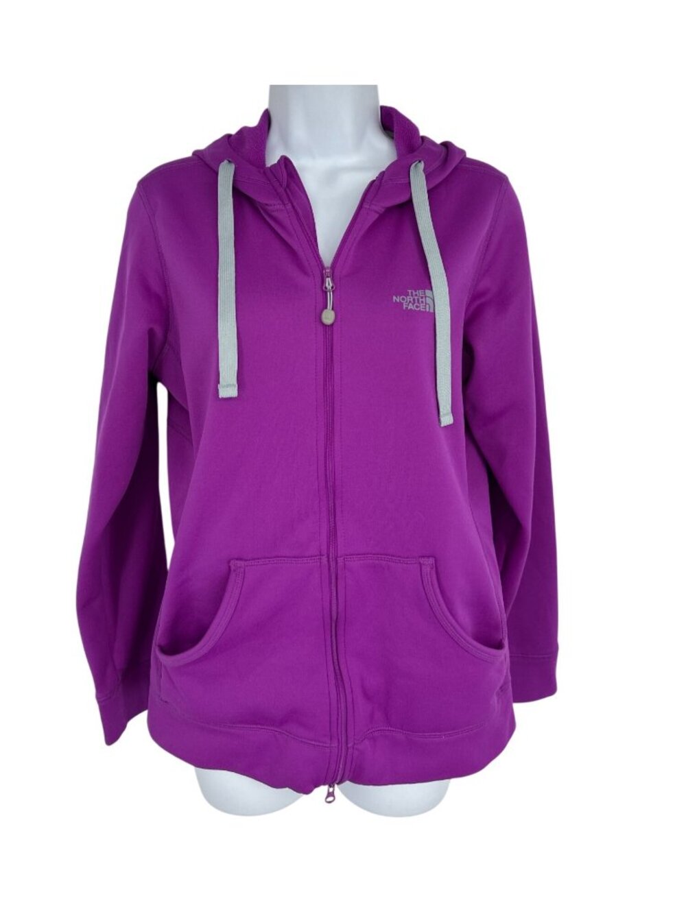 The North Face Womens Purple Full-Zip Hoodie Sweatshirt Size M